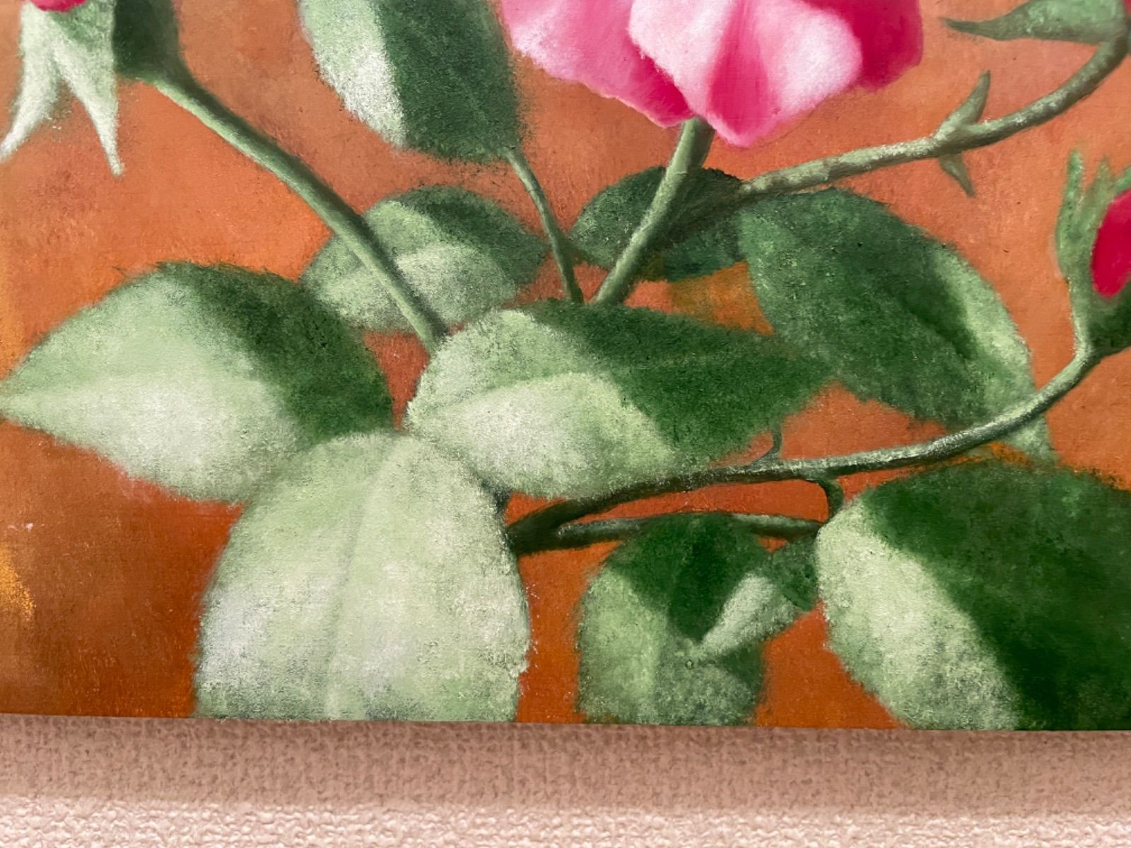 ●一点もの ●油絵 肉筆 ●omiのオリジナル作品「バラ」●F6号 ○一点もの ○油絵 肉筆 ○omiのオリジナル作品 ○F6号 - メルカリ