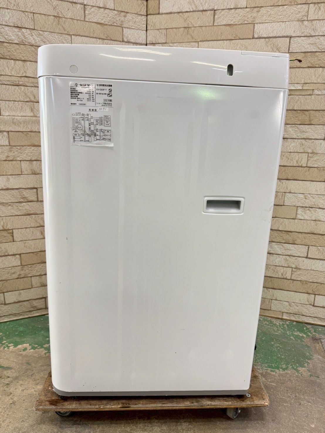 大阪送料無料☆3か月保障付き☆洗濯機☆2021年☆ES-GE6F-T☆SS-91