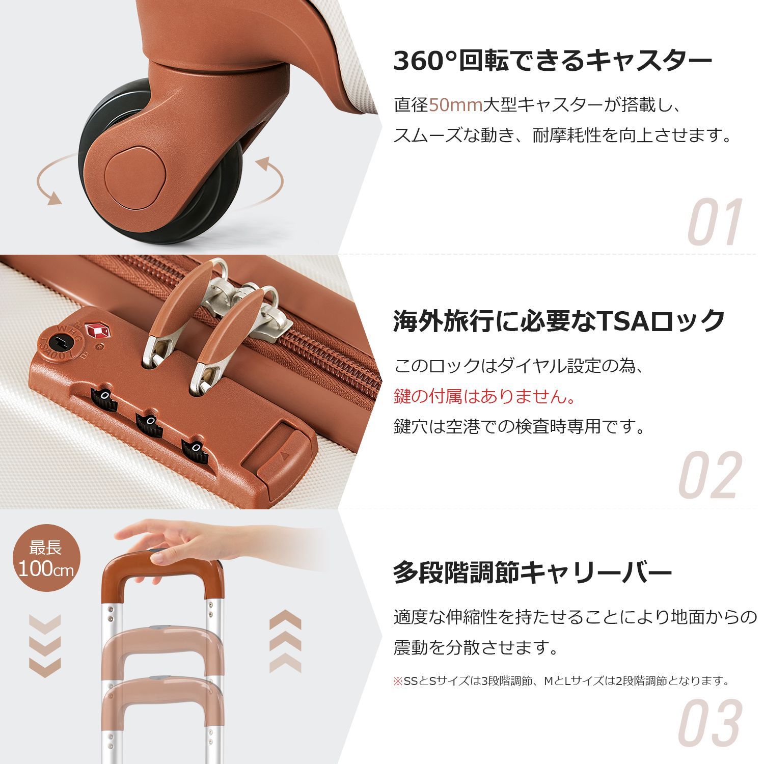 スーツケース｜Lサイズ｜大容量｜TSAロック｜7-14日対応｜PP298910QAA