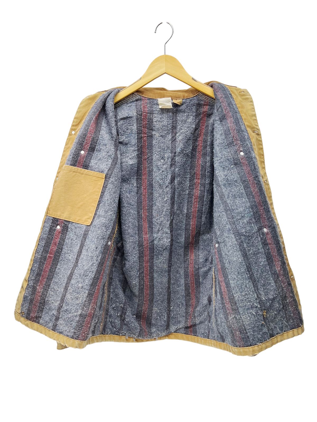 Carhartt ベージュ カバーオール　古着 carhartt - CARHARTT カーハート 50s VINTAGE ハートタグ 裏地