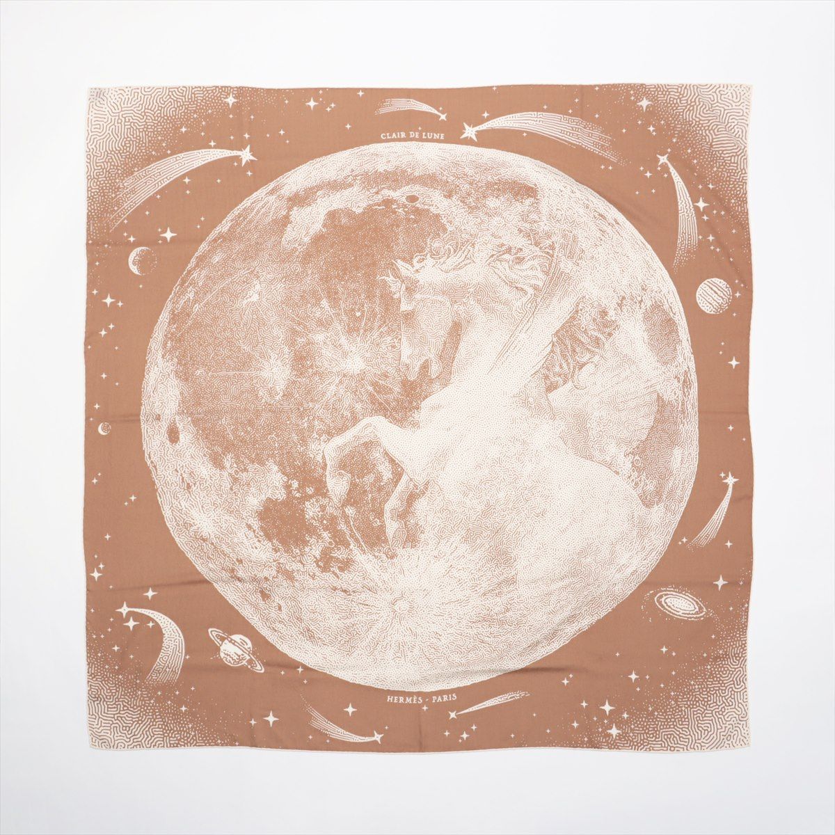 【未使用タグ付】 エルメスカレジュアン〈クレール.ドゥー.リュンヌ〉 エルメス カレ ジェアン CLAIR DE LUNE クレール ドゥ リュンヌ