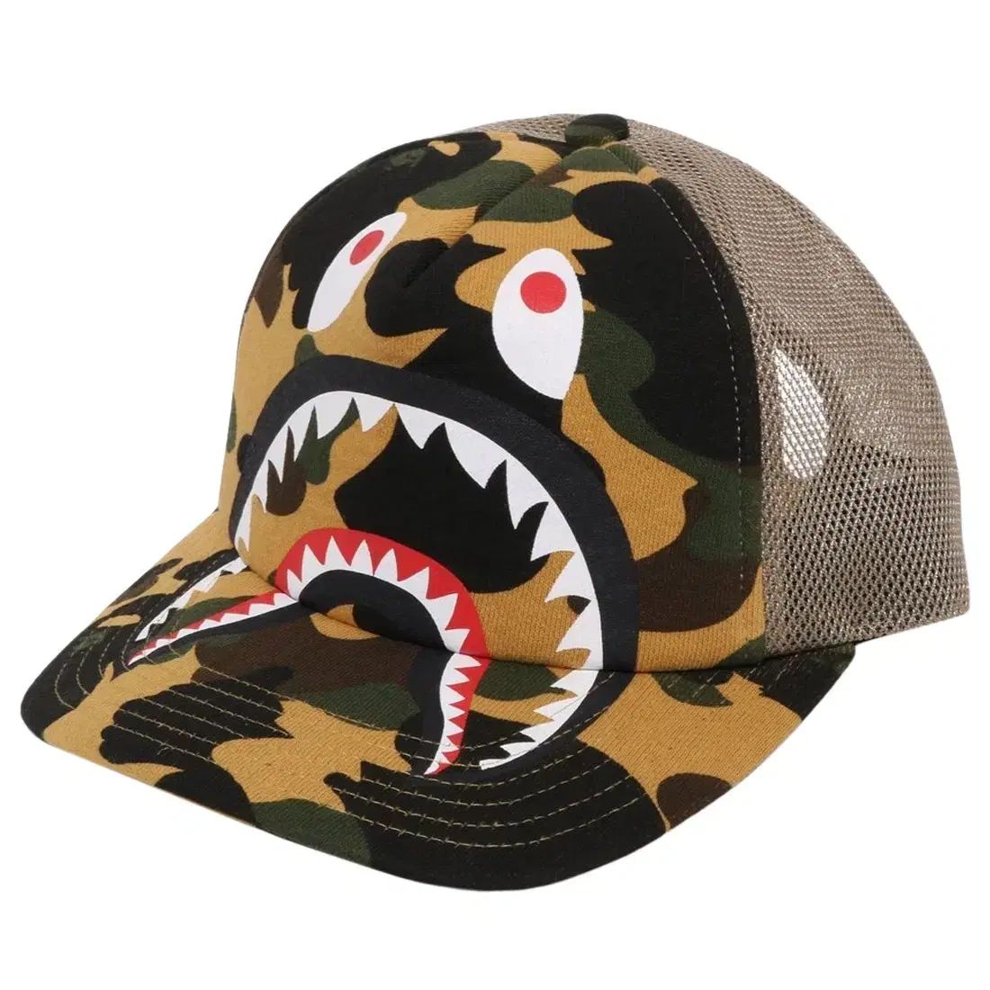 US A BATHING APE アベイシングエイプ 最初 カモフラージュ シャーク メッシュ キャップ