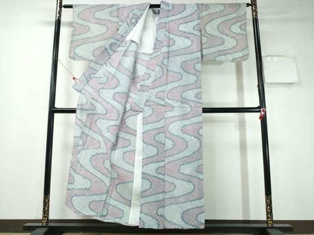 平和屋着物∴夏物 浴衣 有松鳴海絞り 流水文 綿 CAAW1187ng