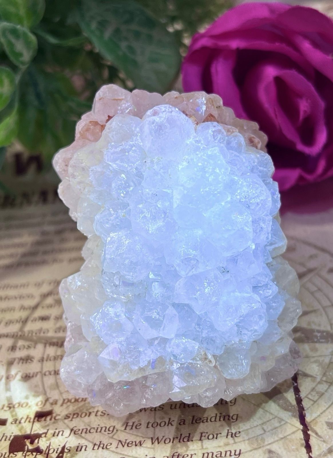 アナンダライト(天然レインボークォーツ)クラスター(インド産) 秘蔵