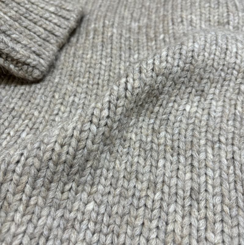  23区 レディース カーディガン 厚手 ウールブレンド 太 手編み ベージュ M 長袖 カーディガン ボレロ アンサンブル