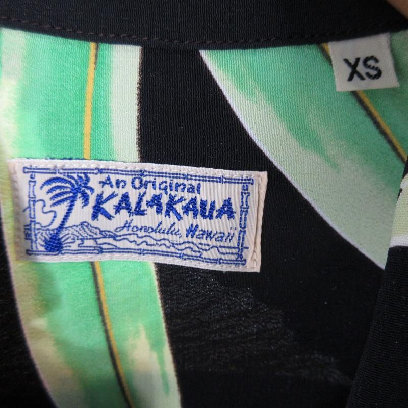 サンサーフ　真鯛 アロハ シャツ　タイ　ブラック　レーヨン　ＫＡＬＡＫＡＵＡ　黒 サンサーフ 東洋 SUN SURF SPECIAL EDITION KALAKAUA RED