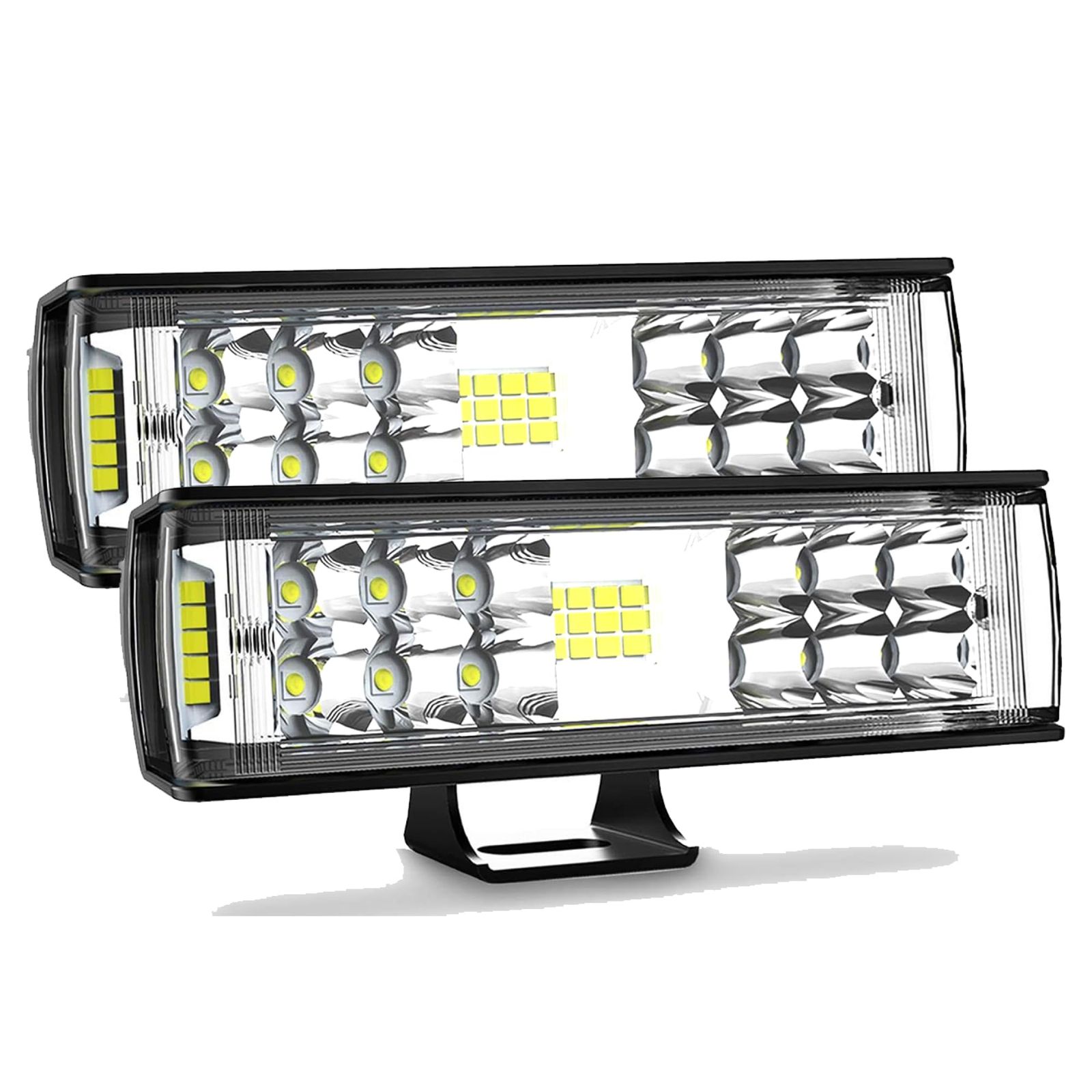 LED 作業灯 ワークライト LED投光器 7インチ 12v-24v用 16w 3600LM IP68防水 広角照明 拡散タイプ 2個入 ledライト バックライト デッキライト タイヤ灯 車幅灯 集魚灯 前照灯