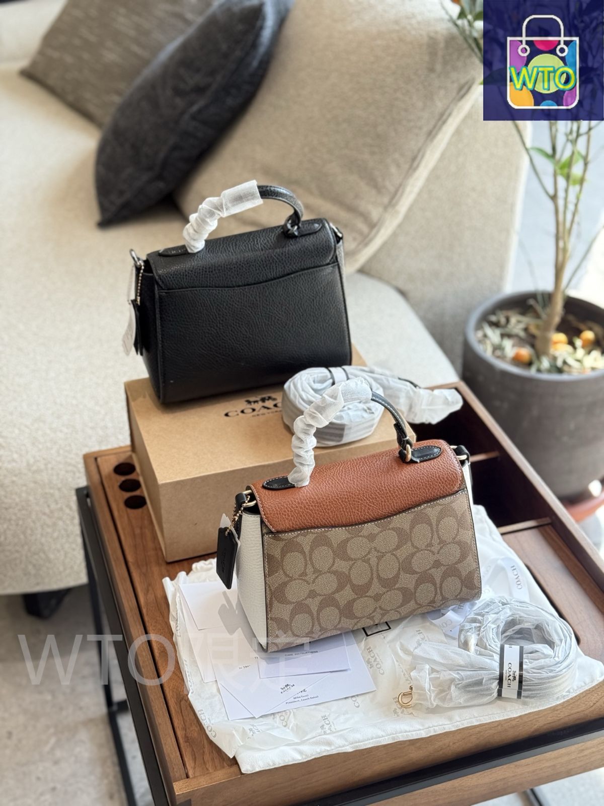 コーチ　coach バッグ 今日特価】Chic COACH シックコーチ プリントミックス