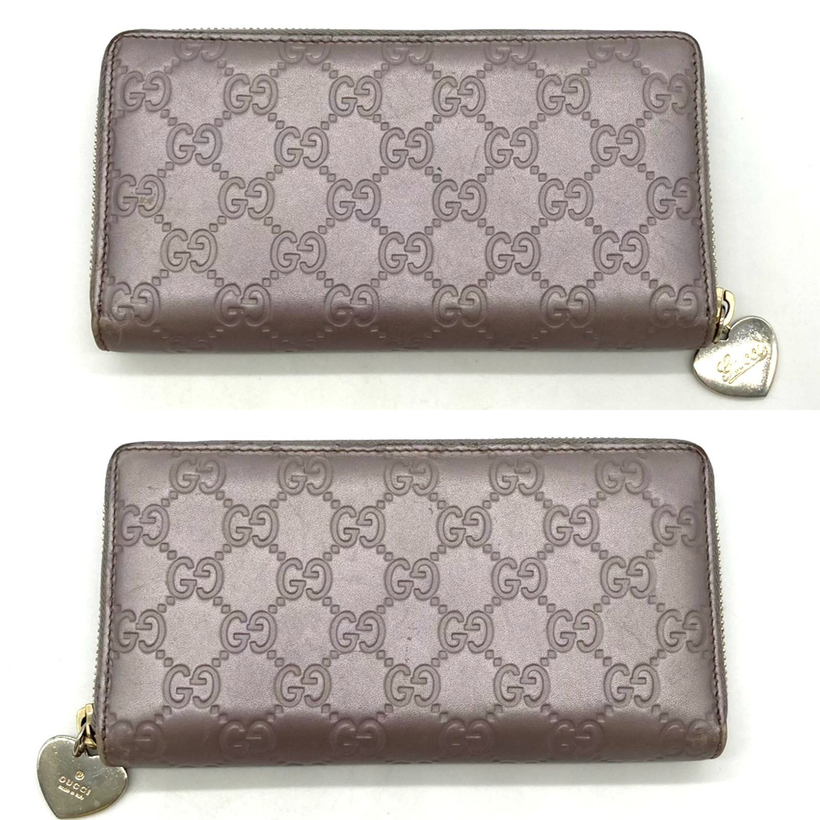 ▽GUCCI/グッチ マイクログッチ シマ ラウンドファスナー 308260 長 