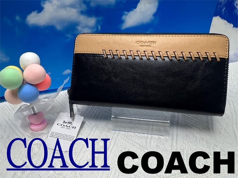 COACH  財布 コーチ 長財布 アコーディオン ウォレット サドル メンズ財布  プレゼント クリスマス 贈り物  吉日 ギフト 母の日 父の日 財布 メンズ 新品未使用 ファッション AA156 F75209 14