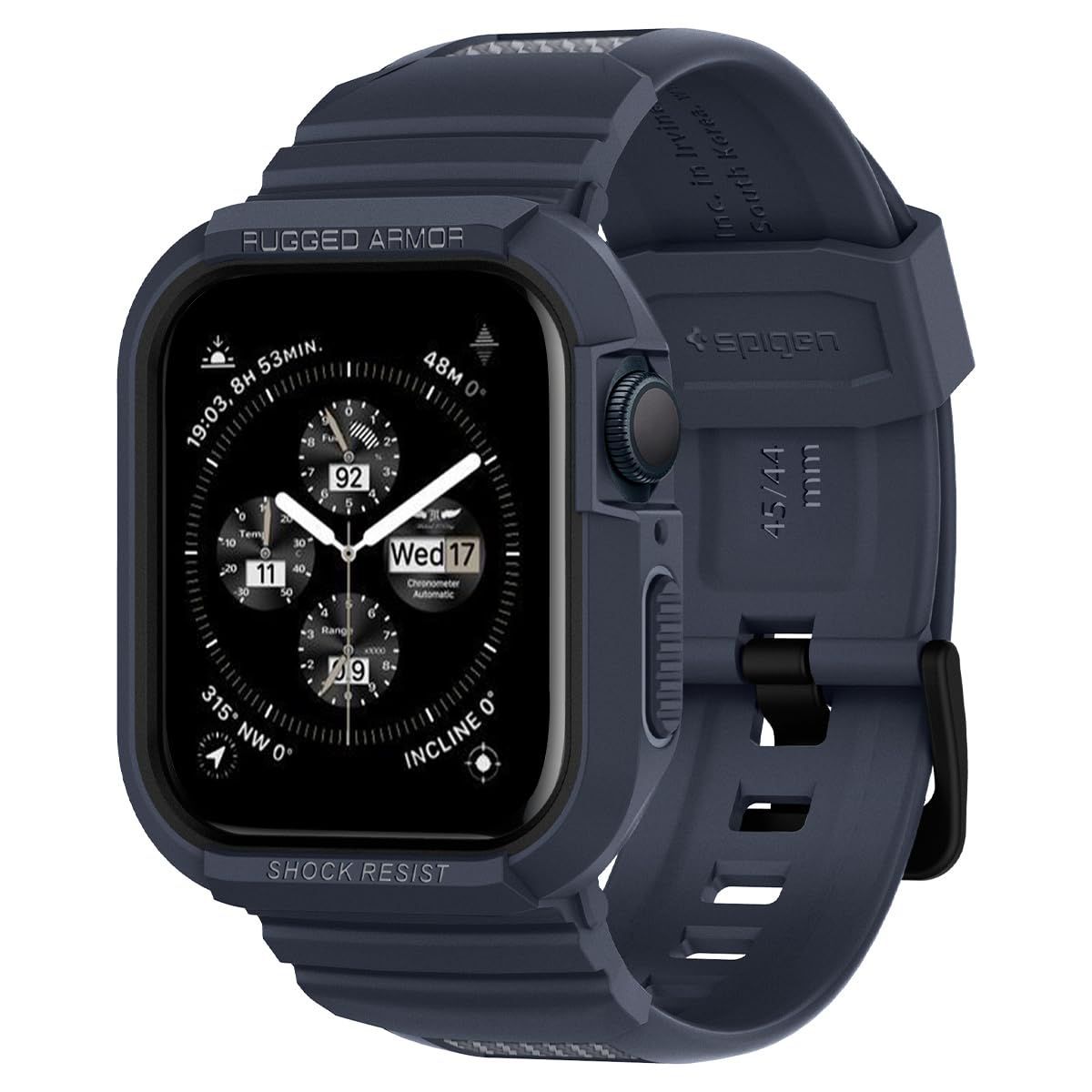 【新着商品】Apple Watch バンド 45mm | 44mm 一体型 ケース カバー 耐衝撃 PC TPU 二重構造 スポーツバンド 落下 衝撃 吸収 耐久性 傷防止 【 Series 9 / 8 / SE 2 /Series 7 / SE/Series