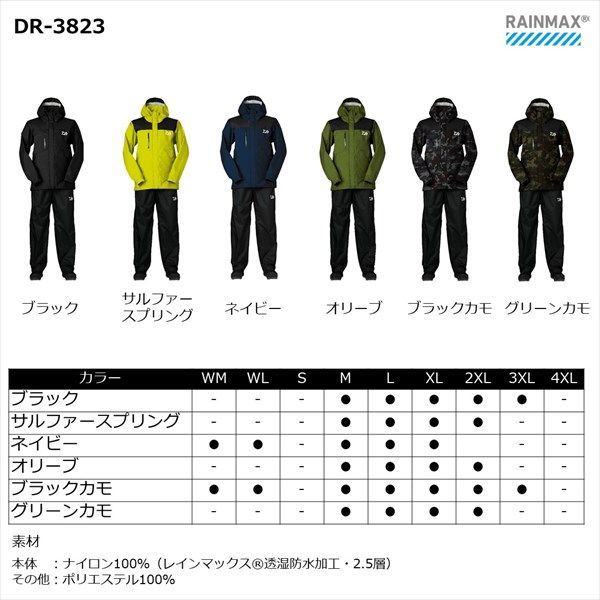 DR－3823 ブラックカモ 2XL
