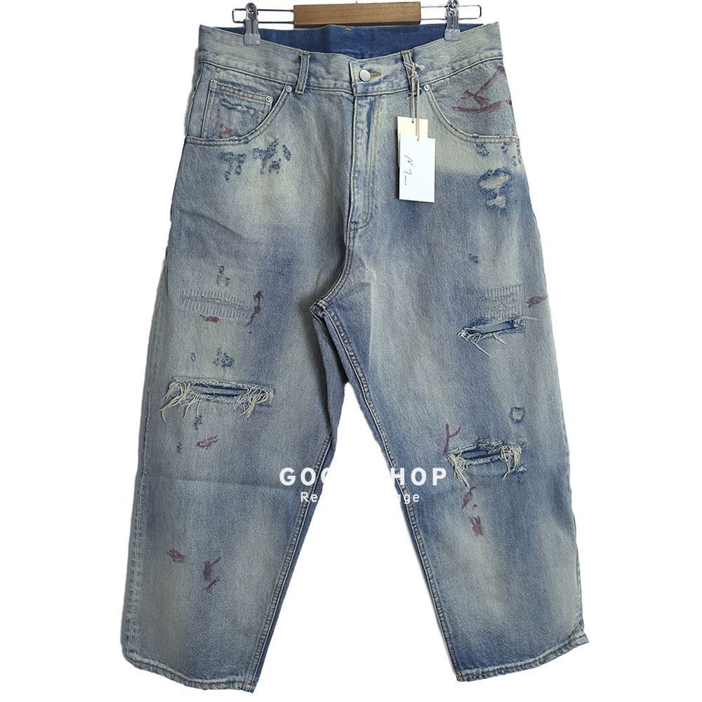 ANCELLM REMAKE TAPERED 5P DENIM アンセルム リメイク セルビッジ テーパードデニム 5ポケット デニムパンツ  インディゴ - メルカリ