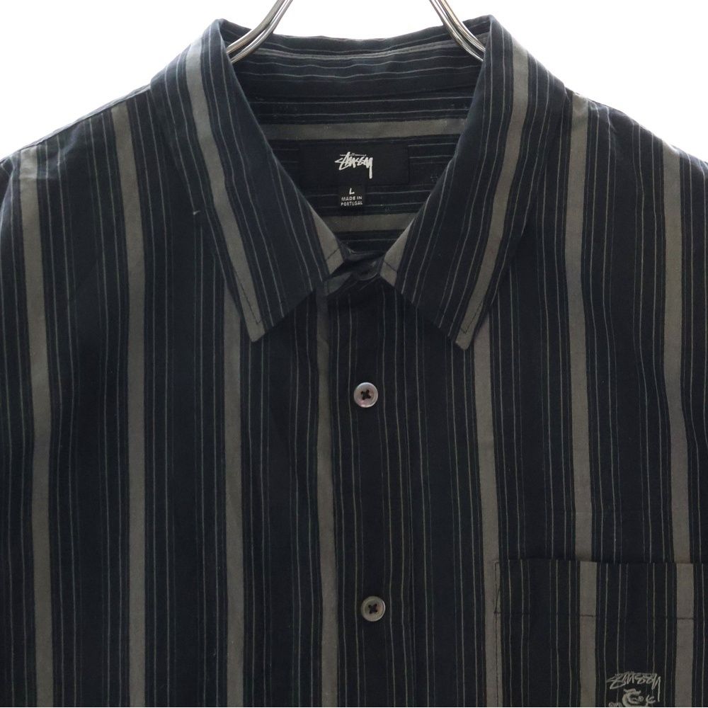 Stussy ストライプシャツ 24aw ステューシー STUSSY ステューシー シャツ 長袖 メンズ Stripe Front(stussy