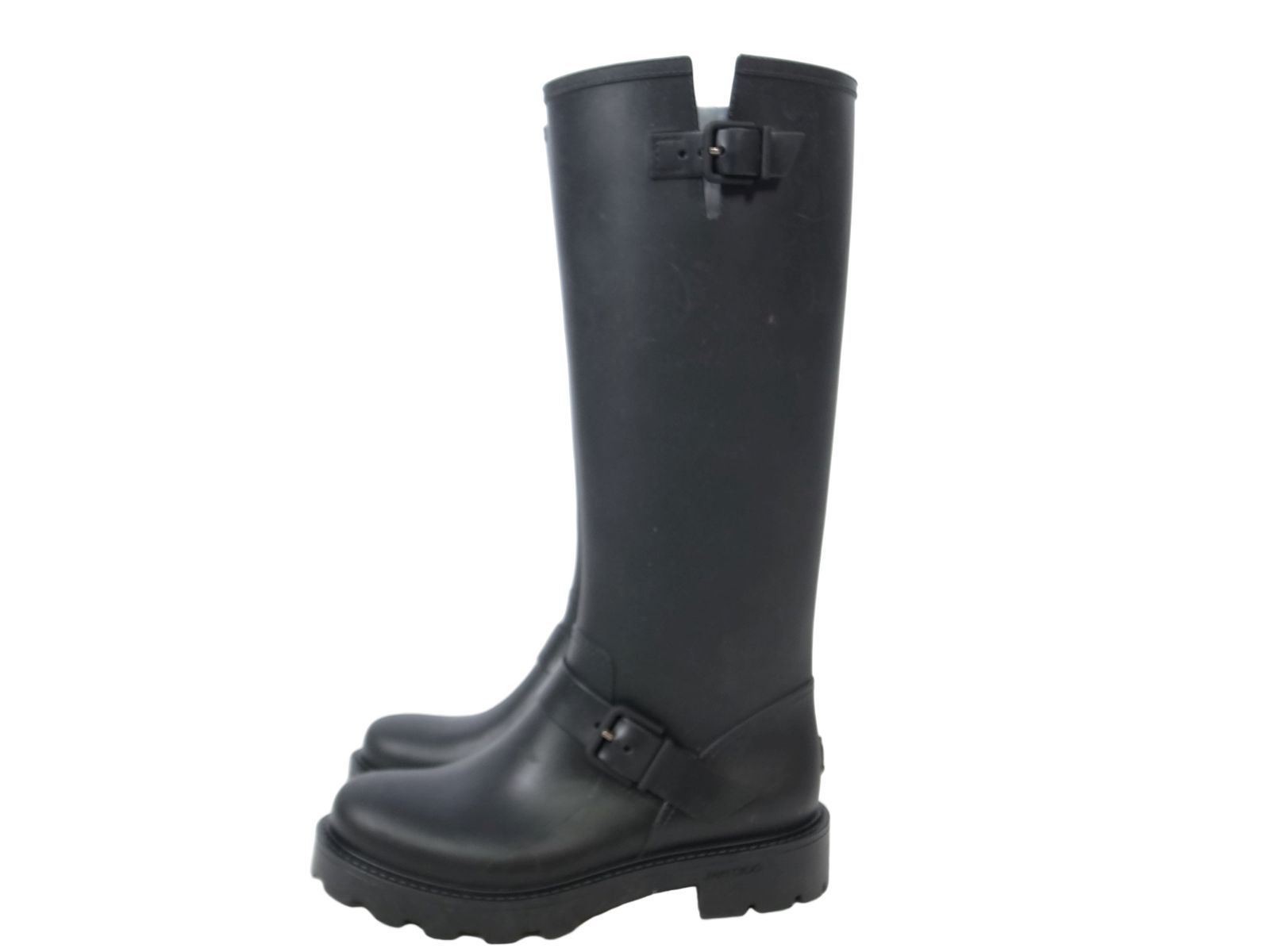 Jimmy Choo YAEL FLAT TALL ロングレインブーツ 美品 JIMMY CHOO ジミーチュウ YAEL FLAT TALL レディース ラバー