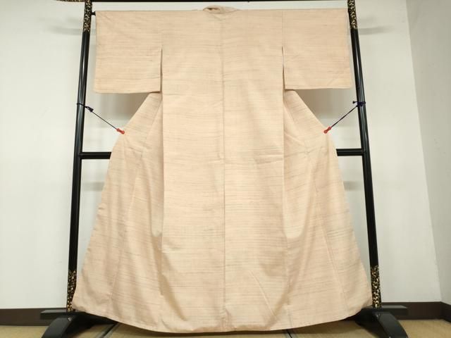 平和屋着物●紅花紬　米沢　紅百彩　霞文　小田急百貨店扱い　反端付き　正絹　逸品　DAAW5421ud 平和屋着物○紅花紬 米沢 紅百彩 霞文 小田急百貨店扱い 反端付き 正絹