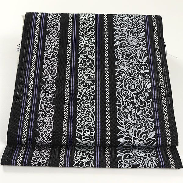 夏帯 羅 八寸名古屋帯 全通柄 夏帯 夏八寸帯 高級帯 絹100% 専用帯213
