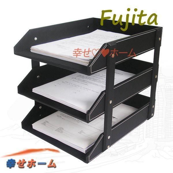 3段 デスク上置き棚