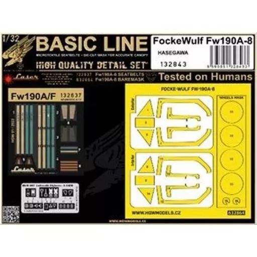【中古】プラモデル 1/32 Fw190A-8/F-8 布製シートベルト (2機分) w/両面塗装マスクシール (1機分) (ハセガワ用) ディティールアップパーツ [HGW132843]