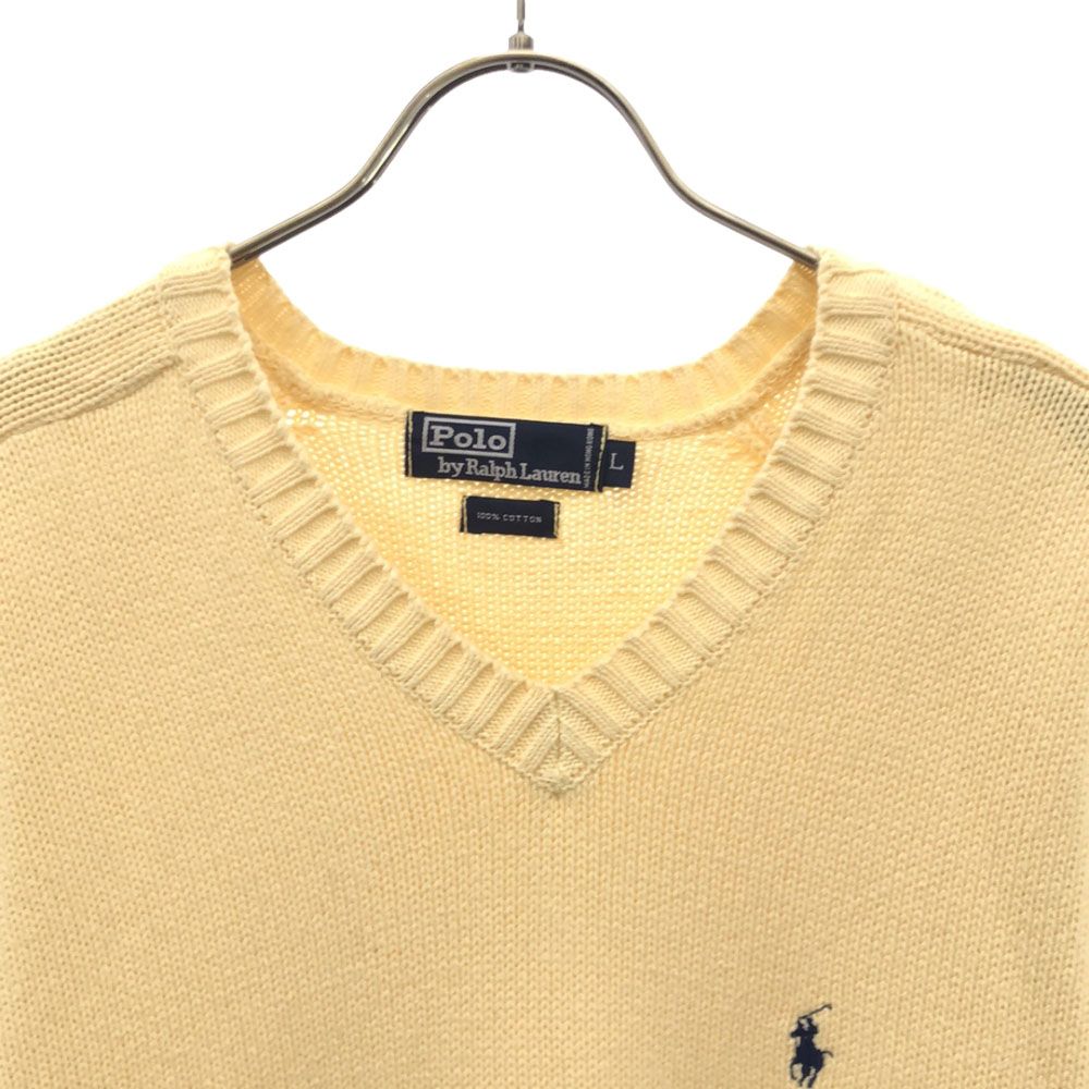 ポロバイラルフローレン ウール オールド 長袖 セーター L ベージュ系