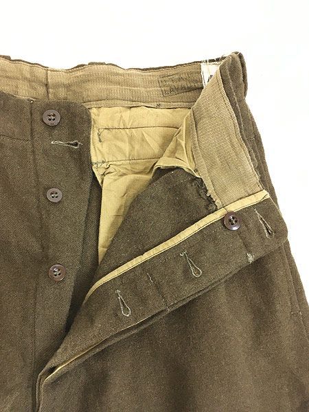 国産品 M52のウールパンツ 【古着】M52 フランス軍 フランス軍 ウール