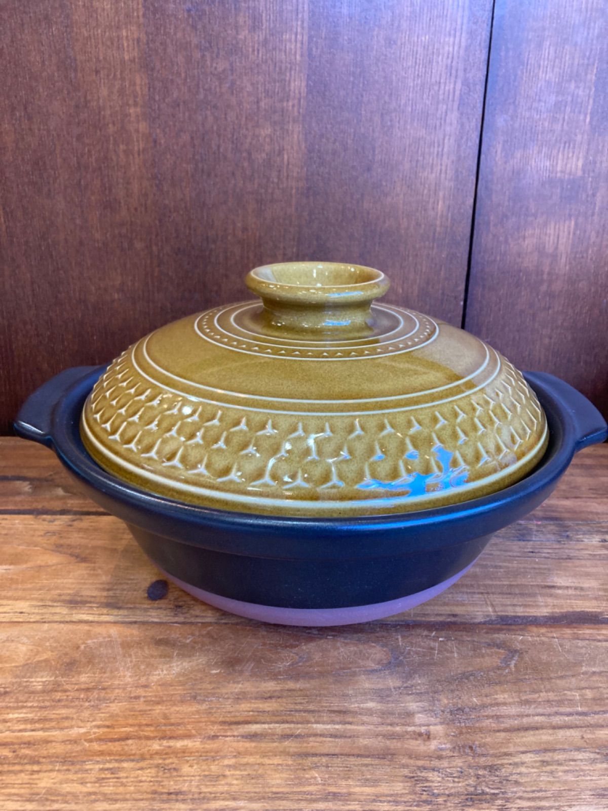 一点もの　余宮隆さん　緑釉　木蓋・ヘラ付き壺　キャニスター 一点もの 余宮隆さん 緑釉 木蓋・ヘラ付き壺 キャニスター