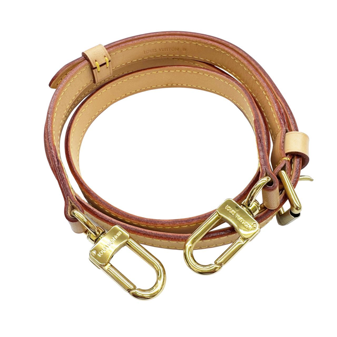 LOUIS VUITTON ルイヴィトン ショルダーストラップ ヌメ革 J52312 100～118cm 幅1.6cm べージュ バッグストラップ