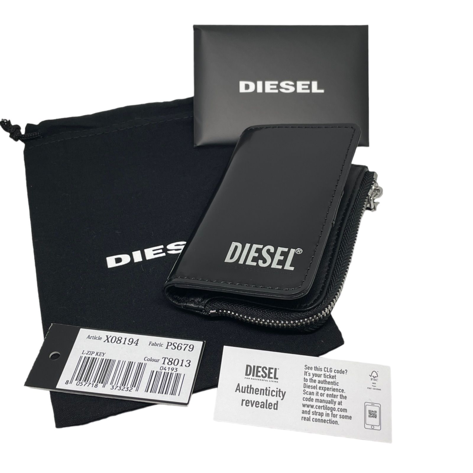 新品未使用】ディーゼル キーケース X08194 PS679 T8013 BLACK DIESEL