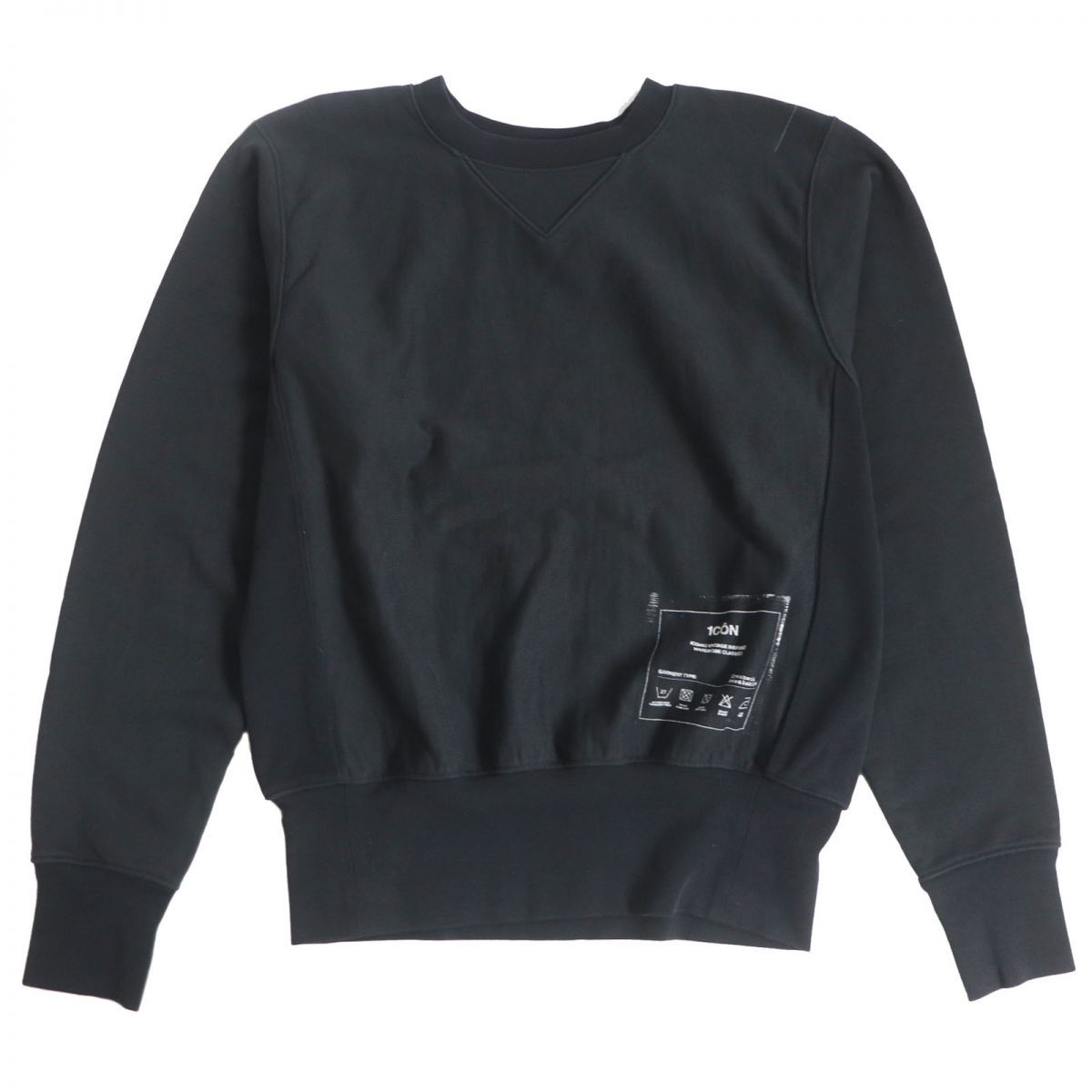 □21SS Maison Margiela 10 メゾンマルジェラ S50GU0153 1CONプリント 長袖 スウェットシャツ|トレーナー チャコール系 44 伊製