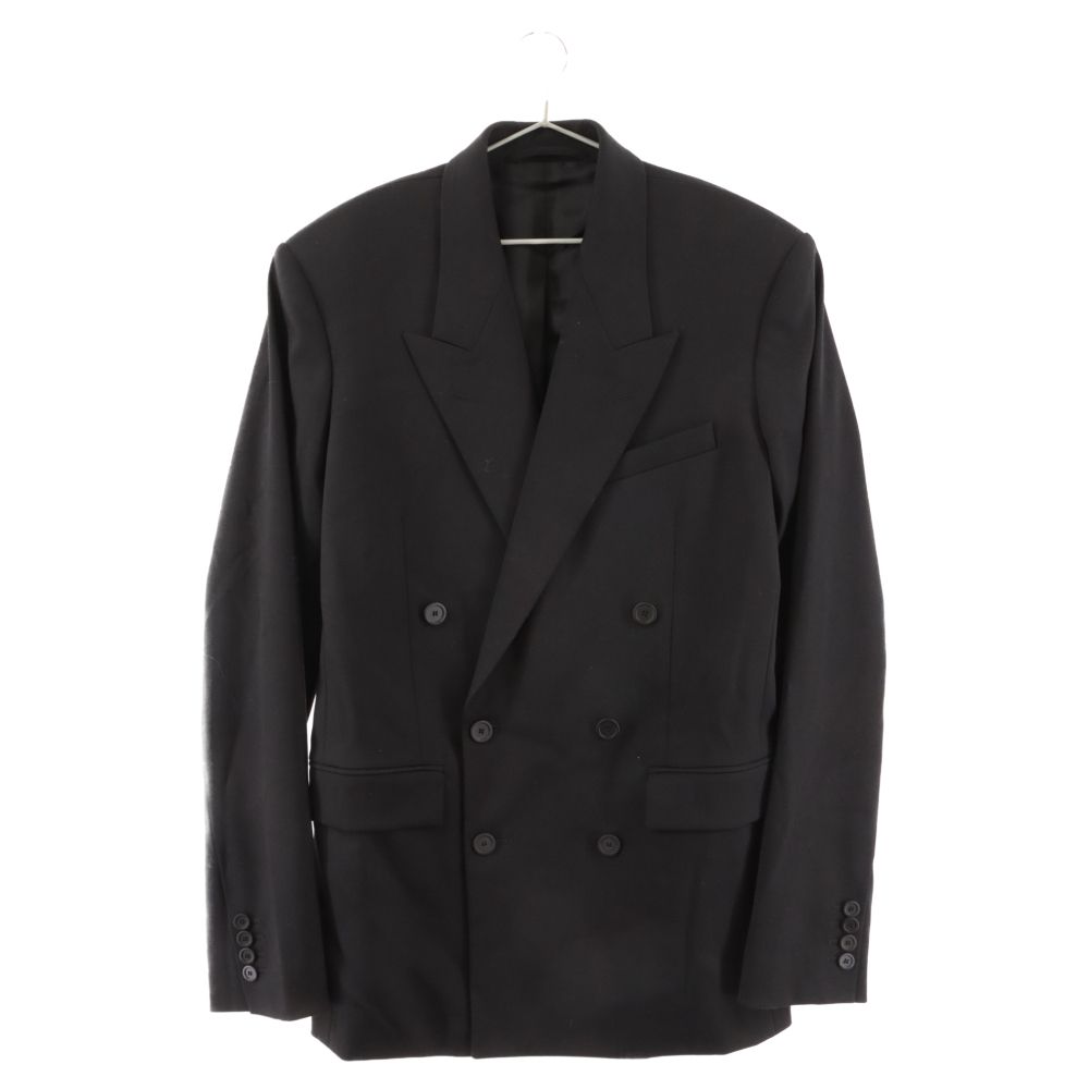 L*e様 BALENCIAGA ブラック ダブルブレスト テーラードジャケット BALENCIAGA GARDE-ROBE | テーラードジャケット ブラック メンズ