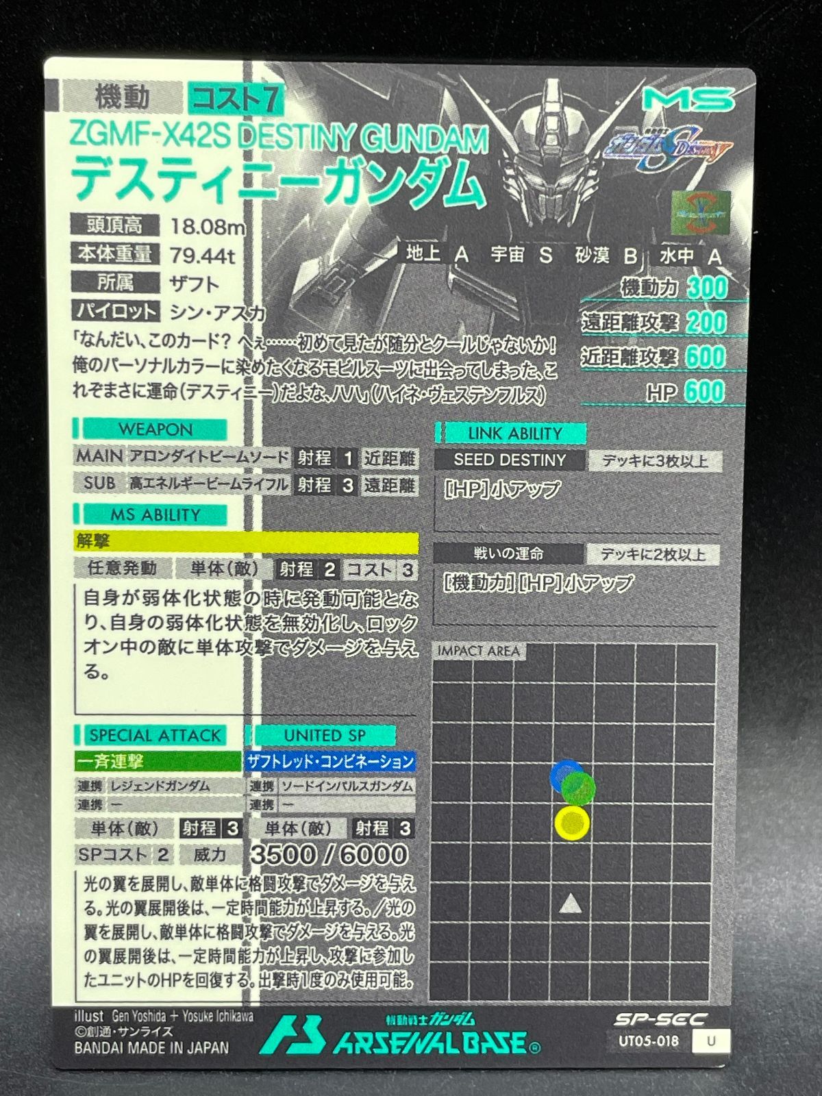 アーセナルベース UT05-018 デスティニーガンダム SP-SEC UT05-018 デスティニーガンダム U | 機動戦士ガンダム
