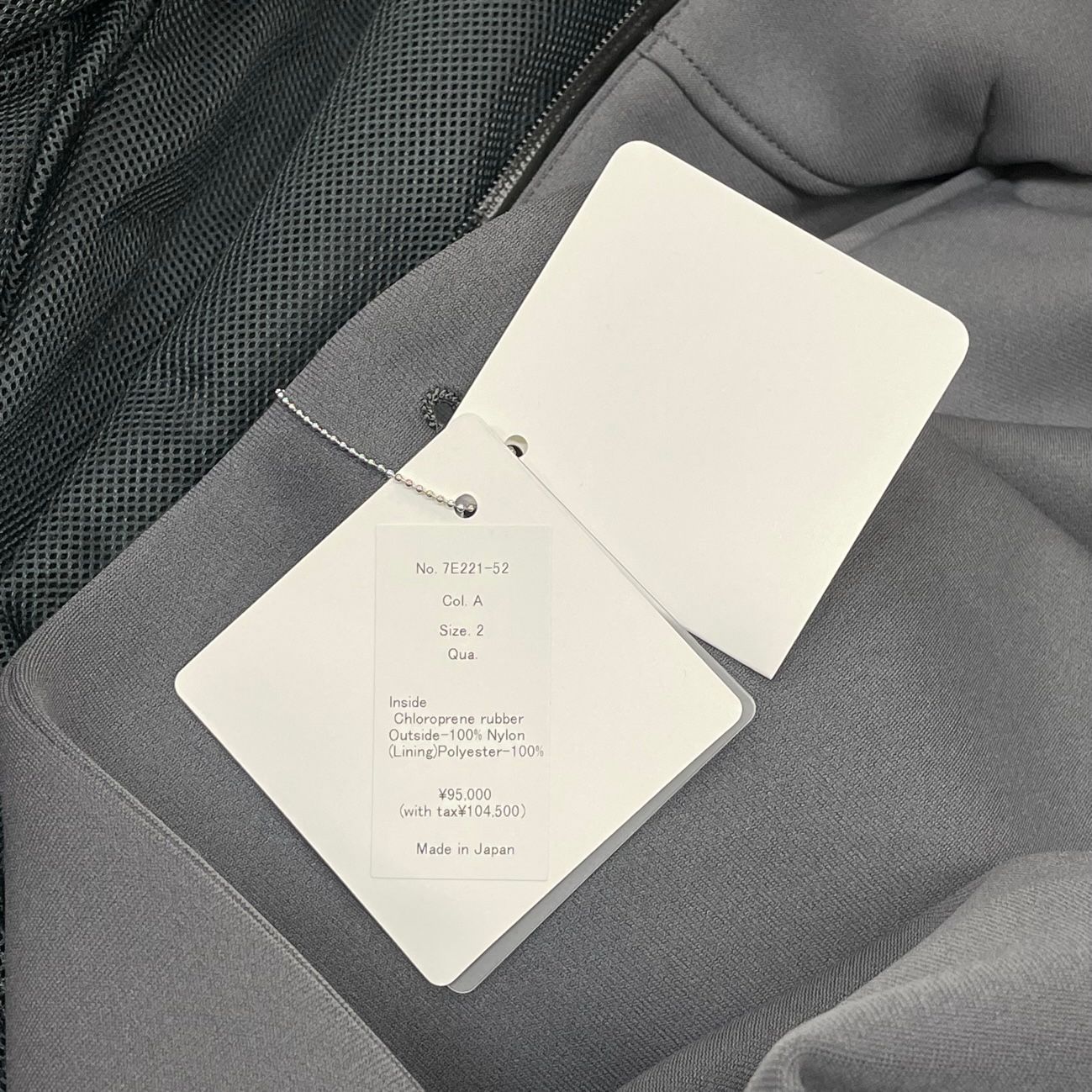 ETHOSENS 21aw WETSUITS COAT ウェットスーツコート
