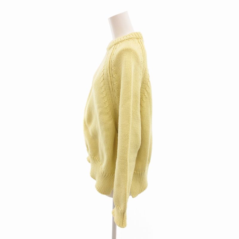 アダムエロペ Adam et Rope' ケーブルニット セーター 長袖 F 黄