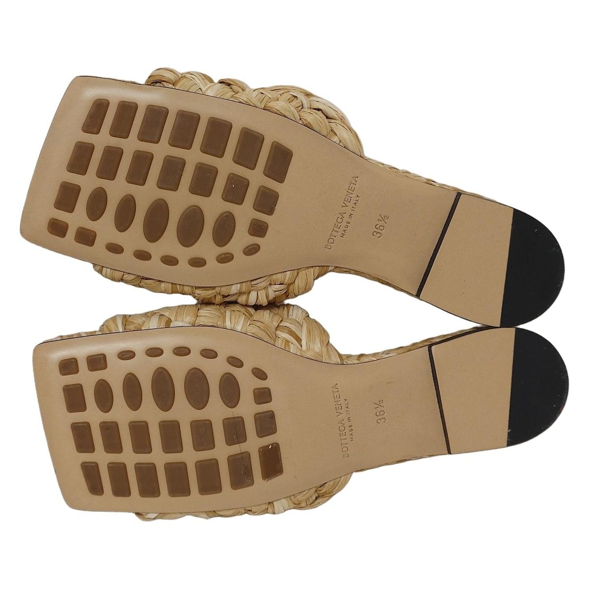 ボッテガヴェネタ　ベージュ 編み込みデザイン ミュール BOTTEGA VENETA(ボッテガヴェネタ) ミュール 36 1/2 レディース
