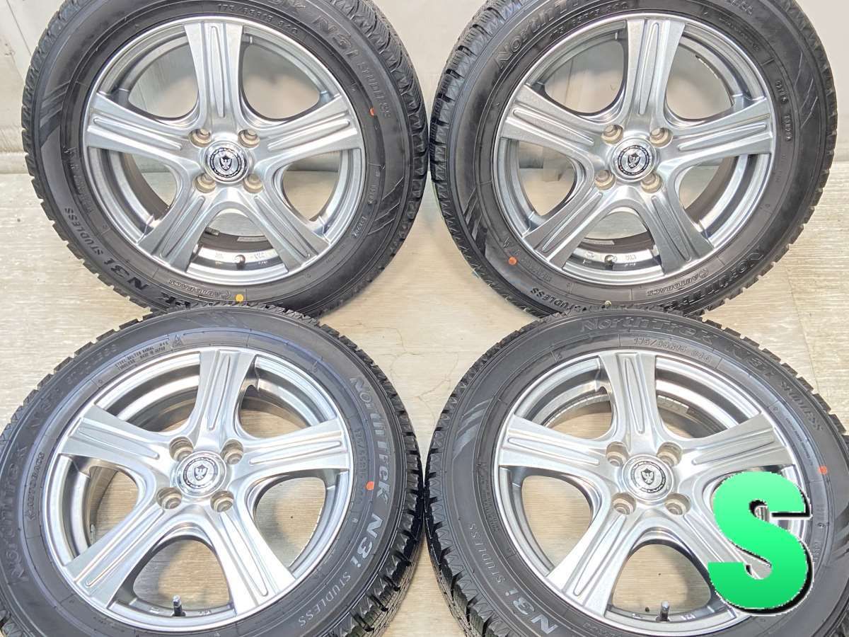 175/65R15  nオートバックス ノーストレックN3i n　 VELVA n15x5.5 42 100-4穴 n中古タイヤ スタッドレスタイヤ ホイールセット 4本セットn w15240910005