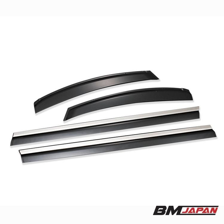 アルファード30系 ヴェルファイア30系 ANH GGH 2015 H27 .1〜2025 R5 .6 ドアバイザー 雨よけ 両面テープ フロント リア 4枚セット 外装 カスタム エクステリア BM