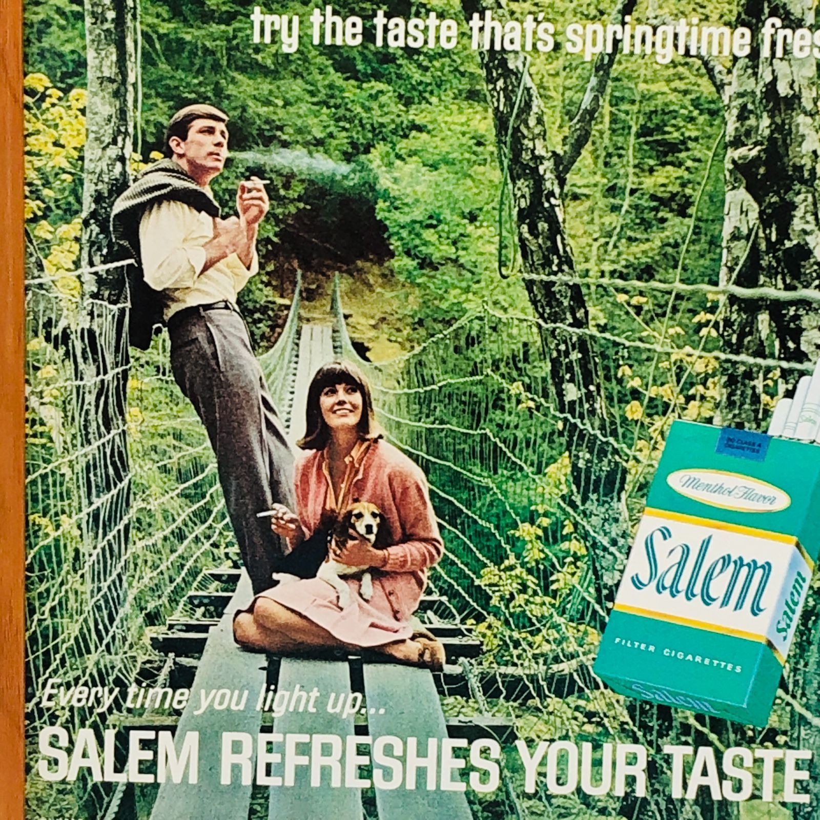 貴重な当時物 ビンテージ 広告 フレーム付 『 セーラム煙草Salem 』 1960年代 オリジナル アメリカ 輸入雑貨 ヴィンテージ 海外雑誌  アドバタイジング レトロ ( AZ1467 ) - メルカリ