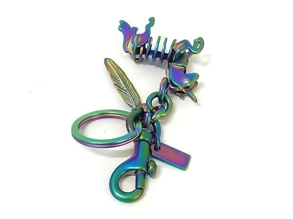 COACH コーチ スケルタル ユニコーン キーホルダー キーリング チャーム マルチカラー FS4743