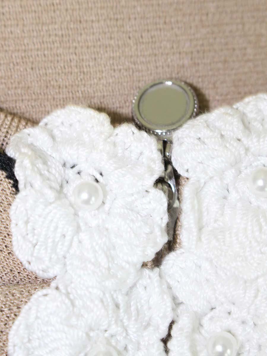 【美品✨】エムズグレイシー カーディガン　花　リボン付き　ジップアップ　38 美品✨】エムズグレイシー カーディガン 花 リボン付き ジップ