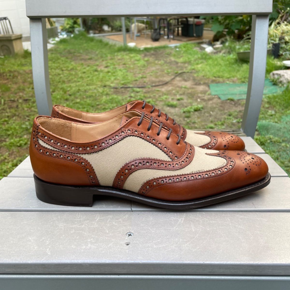 新品 チャーチ Church's チェットウィンド キャンバス コンビ 70F