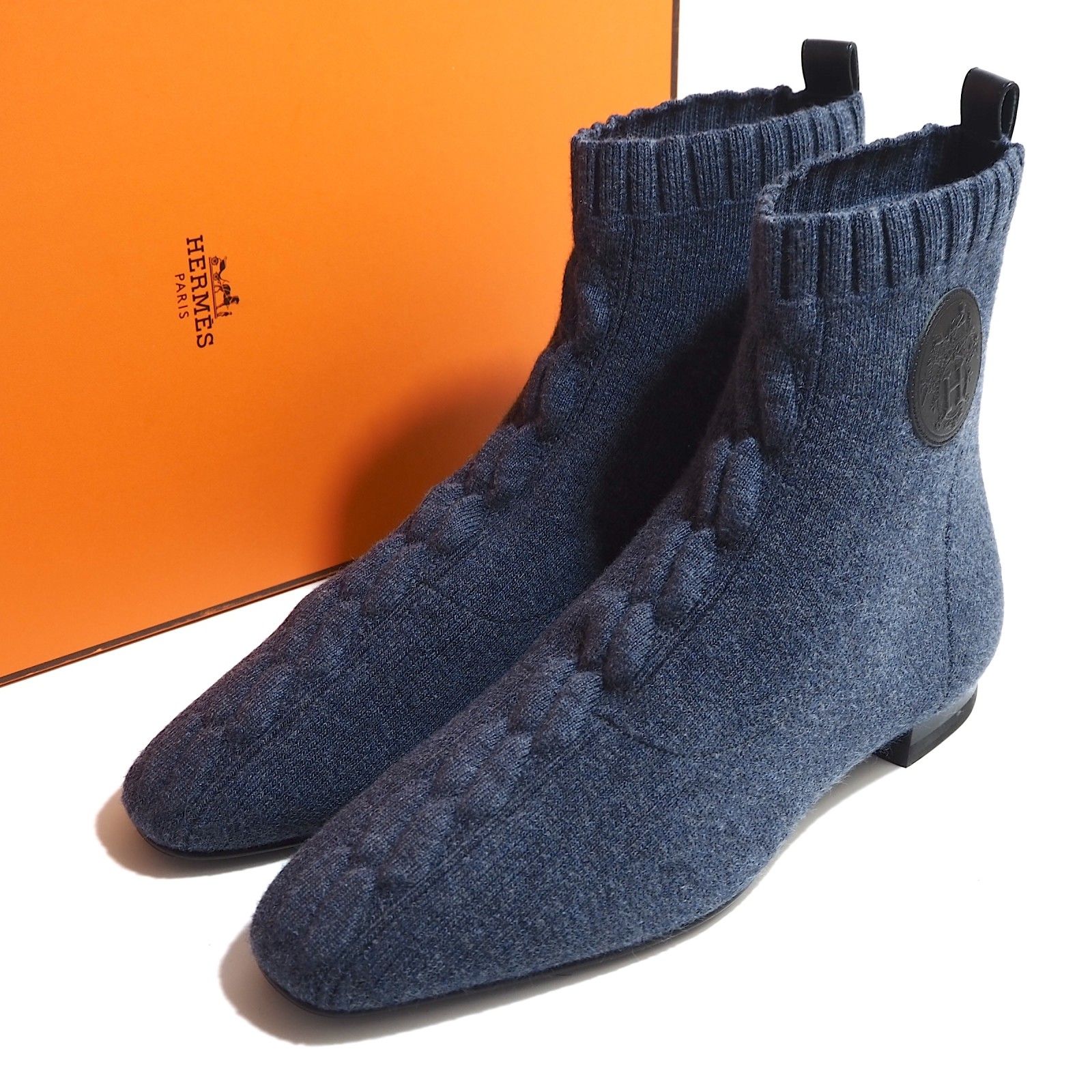 未使用 エルメス HERMES ヴォルヴェール ショートブーツ Duo