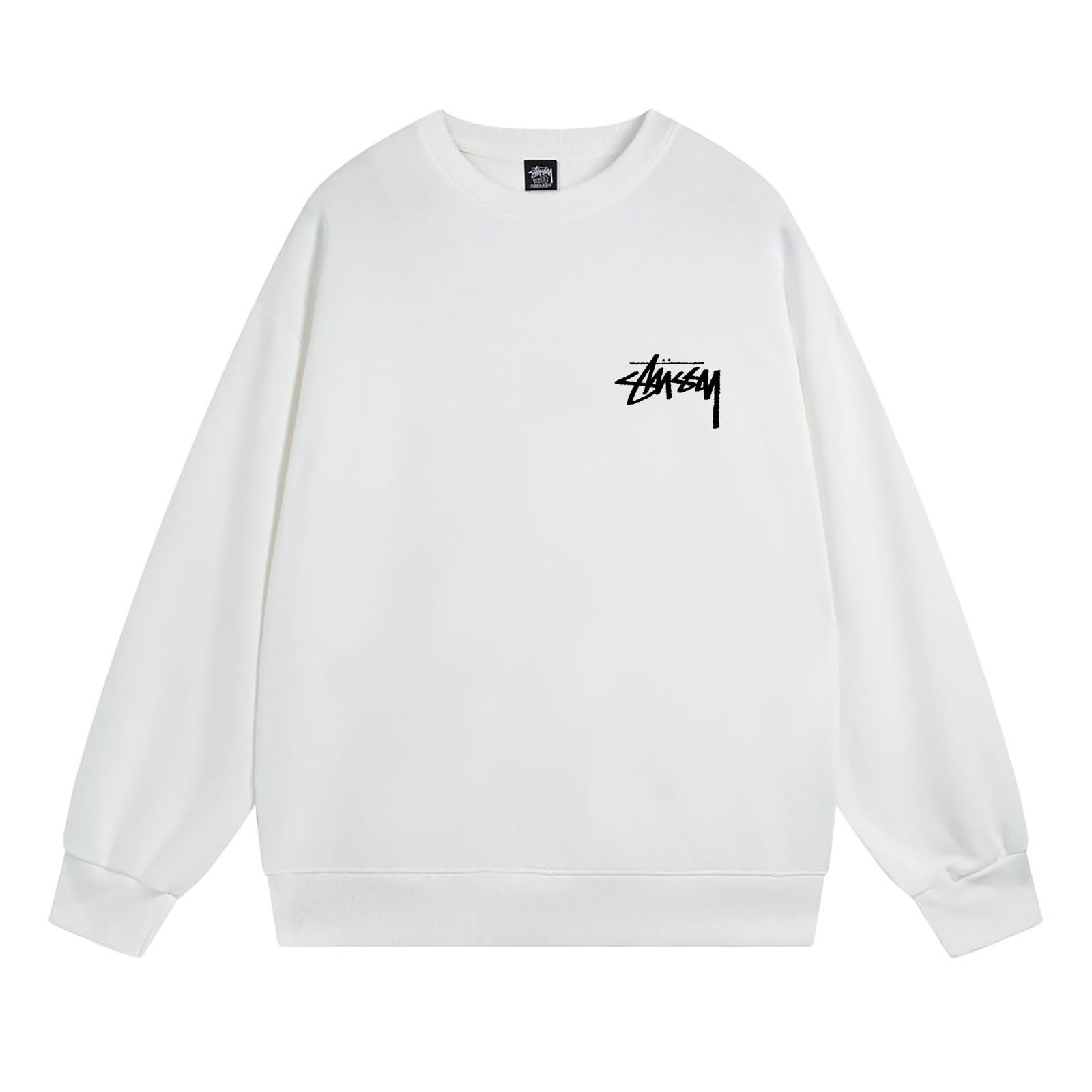 STUSSY SS23 破損した8号球プリントクルーネックスウェットシャツ 男女兼用