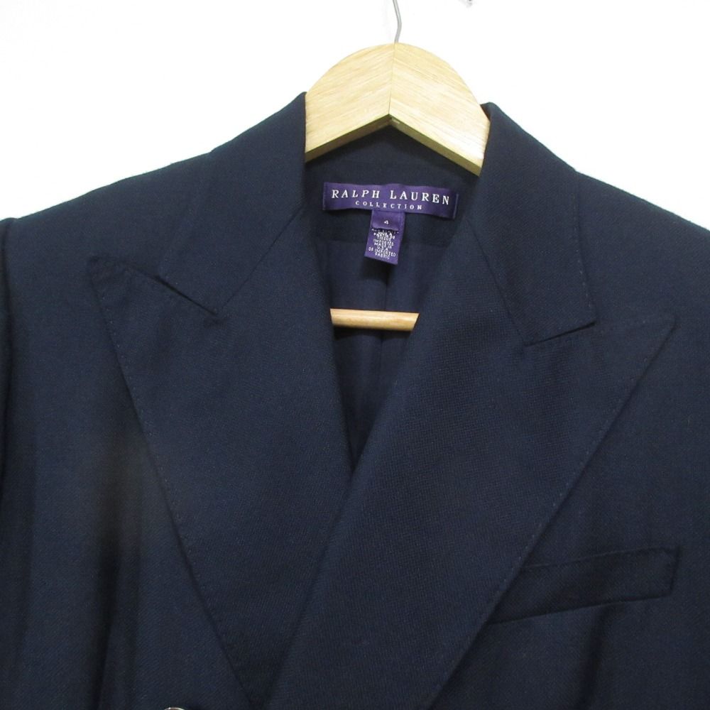 美品 ラルフローレン パープルレーベル リネン テーラードジャケット 紺ブレ Ralph Lauren - 美品 ラルフローレン パープルレーベル RALPH
