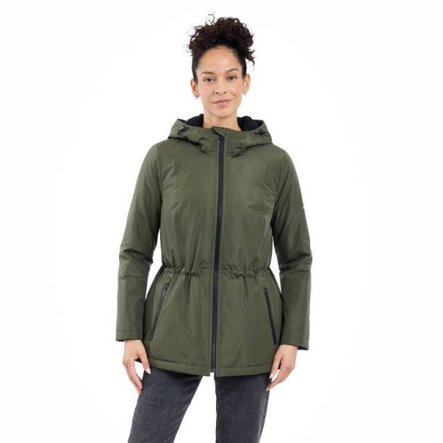 【送料無料】 ロンドンフォグ レディース ジャケット・ブルゾン アウター Women's London Fog Zip-Front Rain Anorak Jacket Green