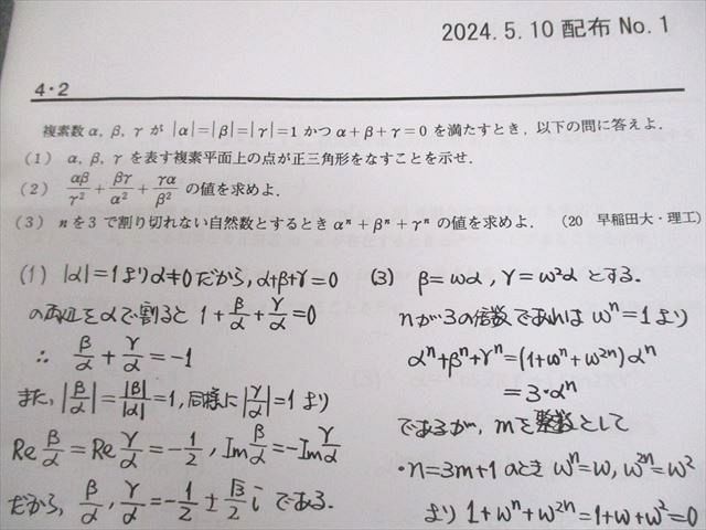 東京出版 大数ゼミ 数学 2024年度 本科 受験生クラス 特別選抜