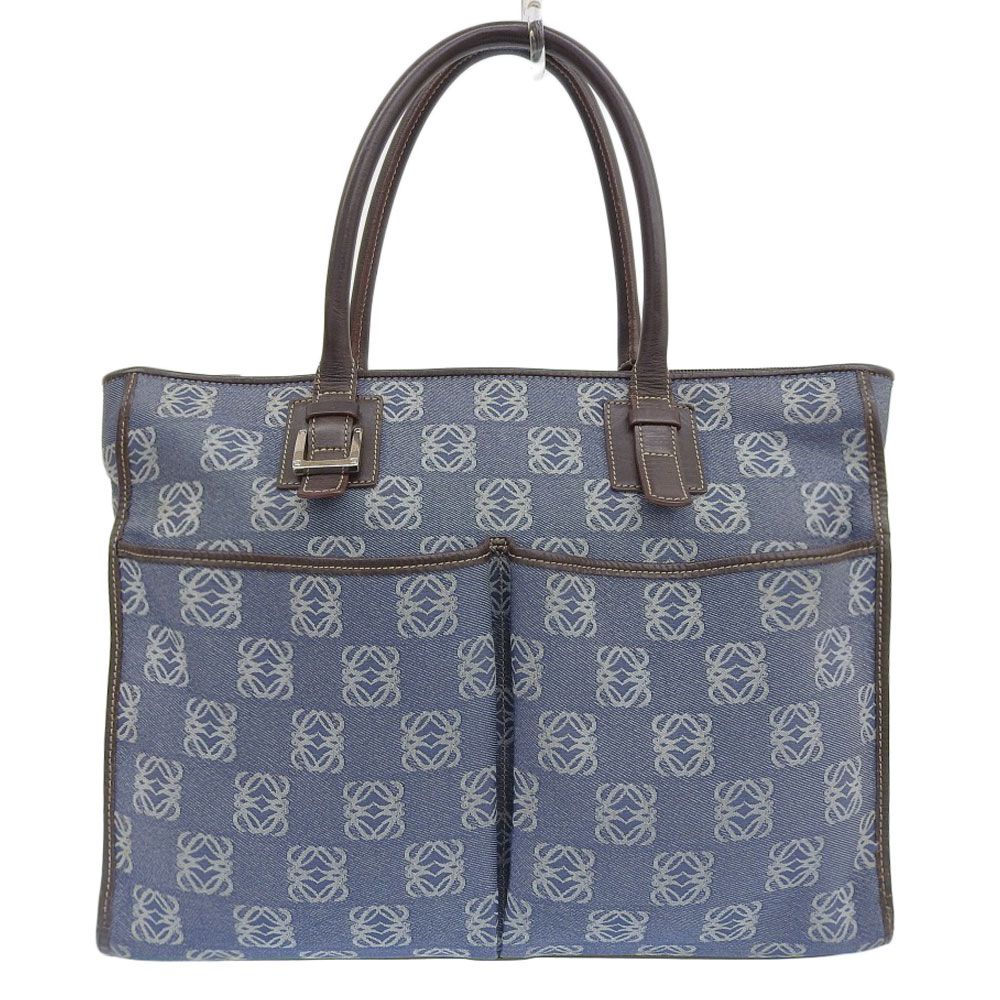 本物保証】 ロエベ LOEWE アナグラム ビジネスバッグ ロゴ トート 