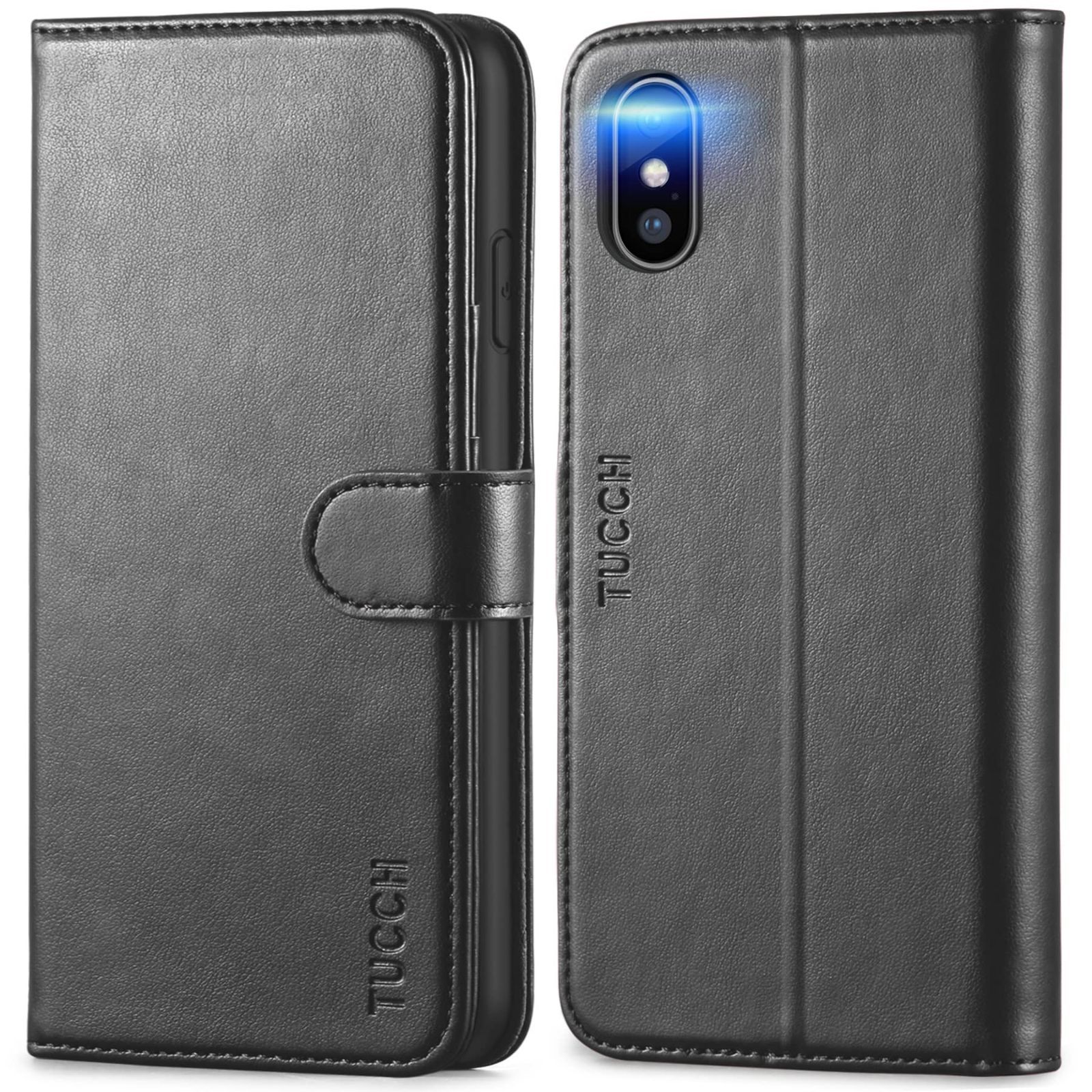 TUCCH iPhone xs max 対応ケース 手帳型 iPhone XS Max カバー 高級合皮 耐衝撃 TPU カード収納 RFID オートスリープ機能 マグネット スタンド機能 人気 おしゃれ アイフォン XS Max 手帳型ケース ブ