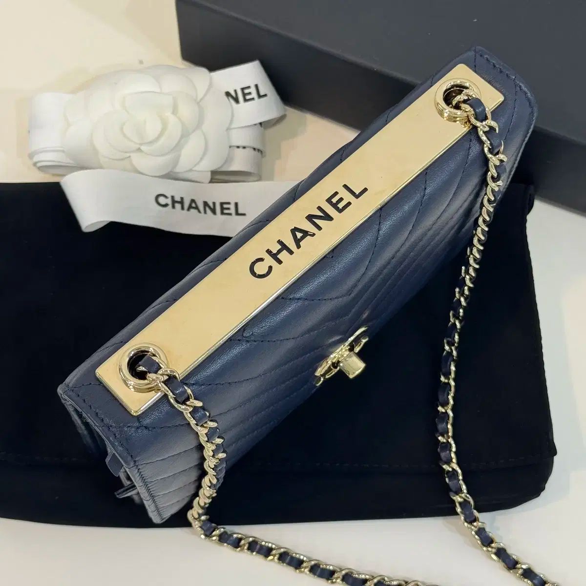 ヴィンテージ☆CHANEL☆トレンディCC WOCチェーンクロスバッグ Chanel(シャネル) トレンディ CC シェブロン WOC チェーンバッグ
