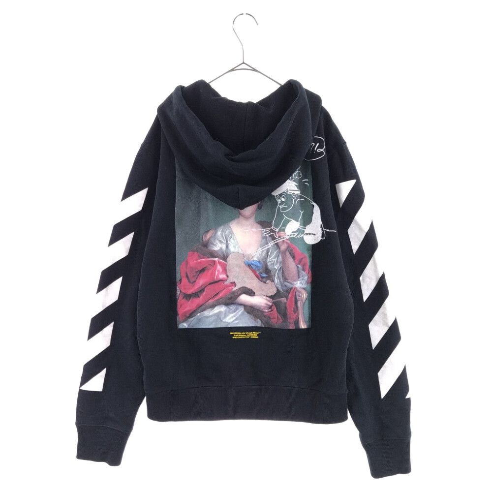 OFF-WHITE (オフホワイト) MARIANA SLIM ZIPPED HOODIE マリアナスリムジップフーディー プリント パーカー  ブラック OMBE001E19E30005 - メルカリ