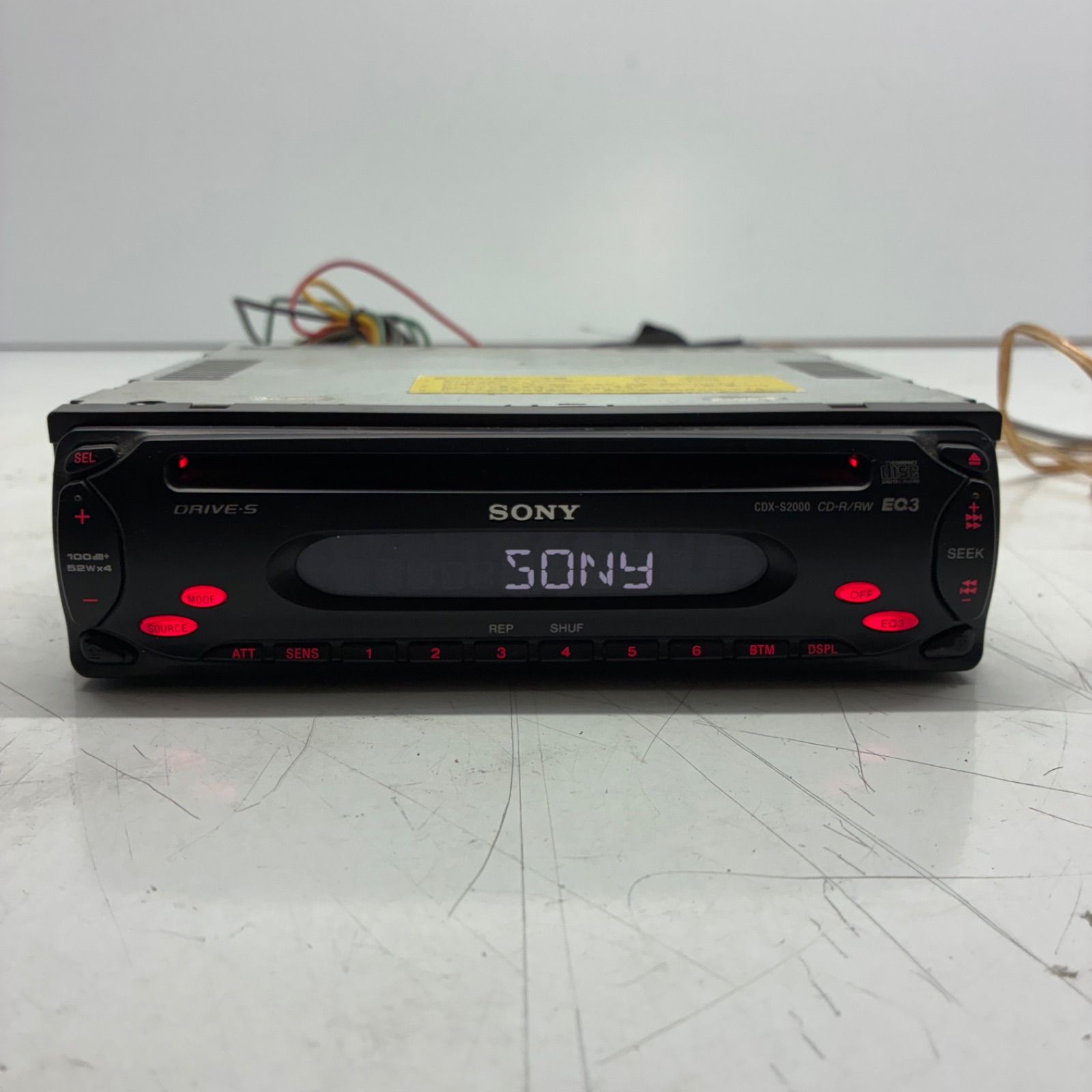 SONY ソニー 1DIN CDX-S2000 カーオーディオ チューナー デッキ CD AM FM 動作 済 黒 ブラック P71321